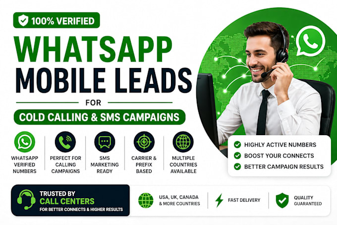 provide cold calling whatsapp active numbers for call centers