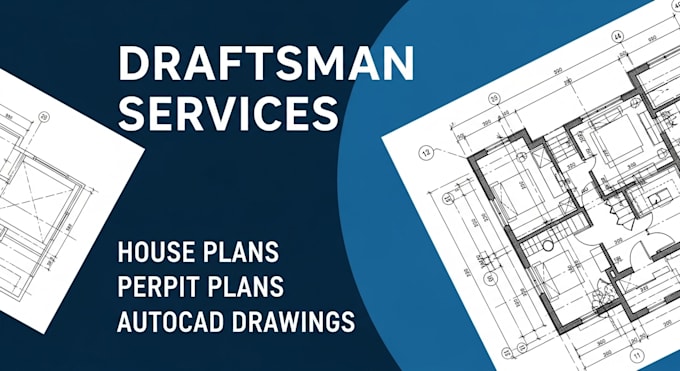 offer draftsman services, house plans, permit plans and drawing in autocad