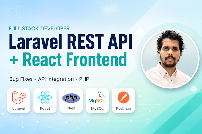 develop laravel rest API with react frontend or fix PHP bugs