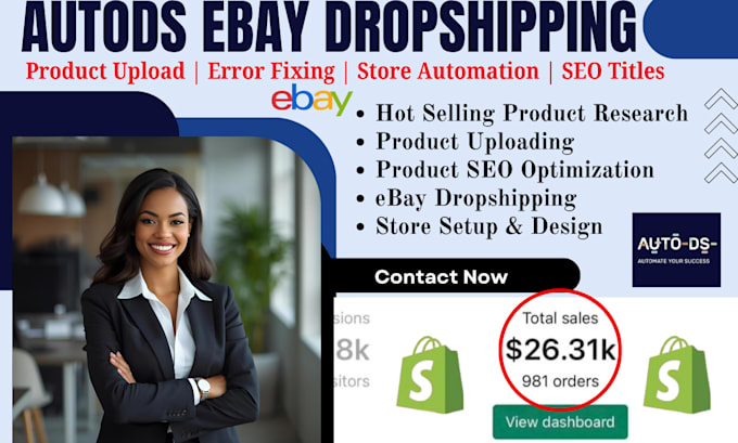 setup autods ebay dropshipping products upload fix errors dropshipping store SEO