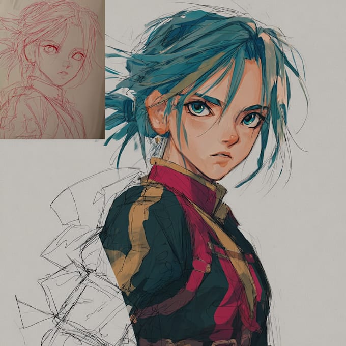 draw anime arts and oc illustrations