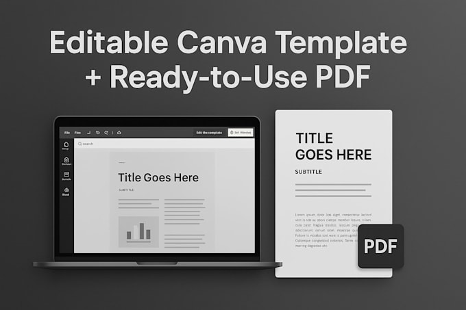 create canva templates with editable and PDF versions