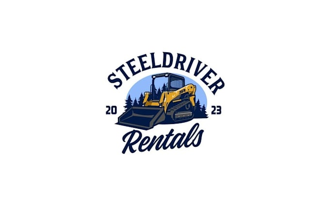design construction equipment rental logo