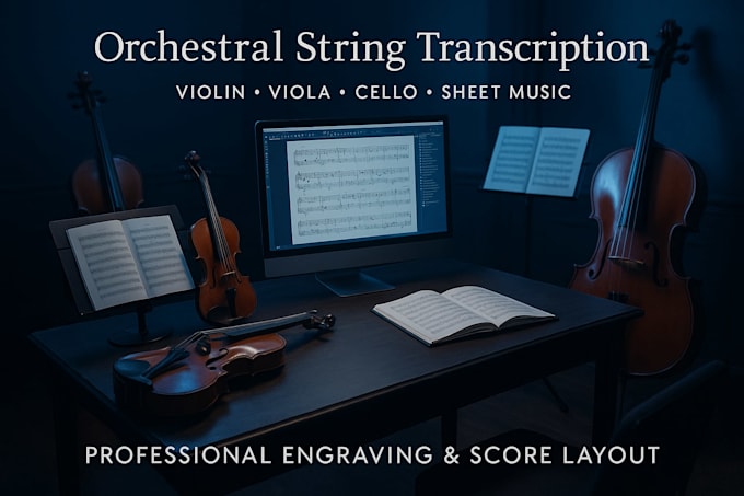 transcribe your orchestral strings into sheet music for violin viola cello