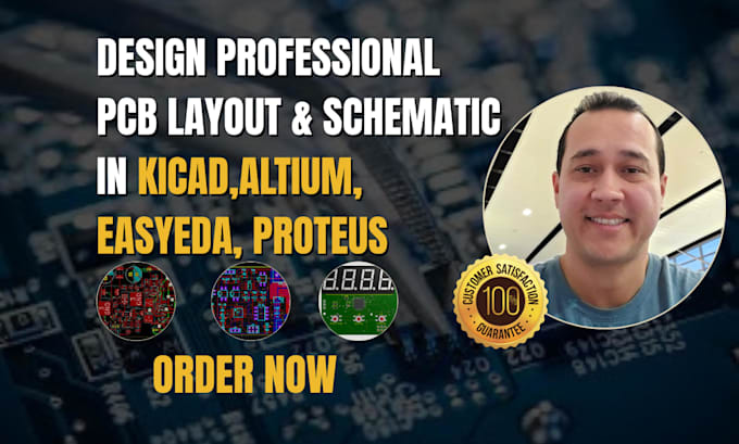 Design professional pcb layout and schematic with gerber and bom files ...