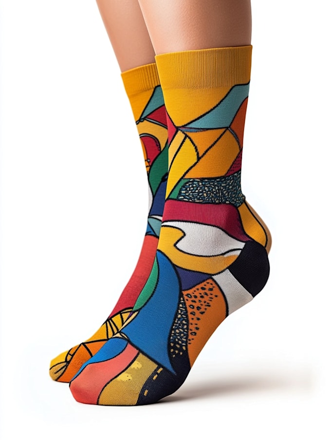 draw digital pattern socks design