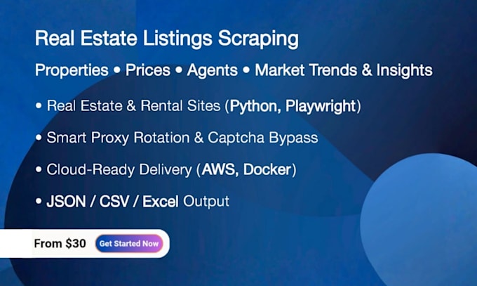 scrape property listings and provide structured data