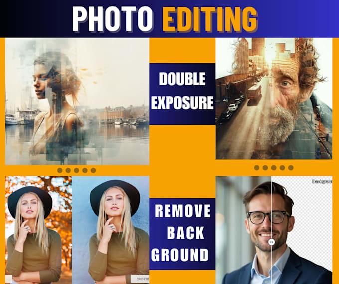 do photo editing, double exposure effects, or photo manipulation