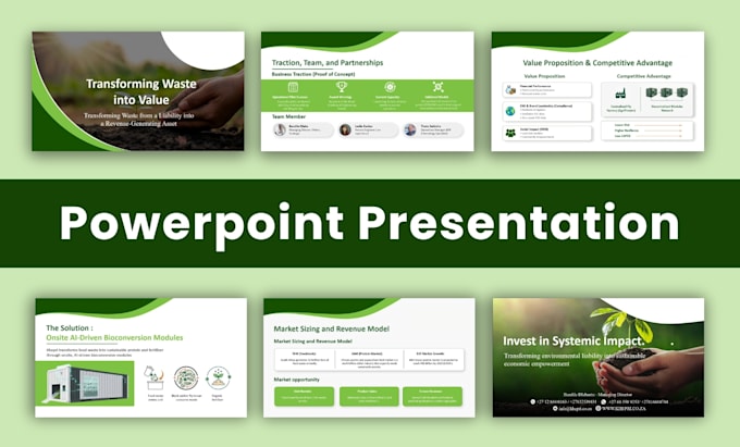 design a professional powerpoint presentation or investor pitch deck