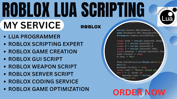 Crea un script para ti en roblox, scripter de lua, desarrollo de roblox ...