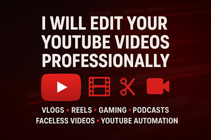 edit high quality youtube long form videos for you