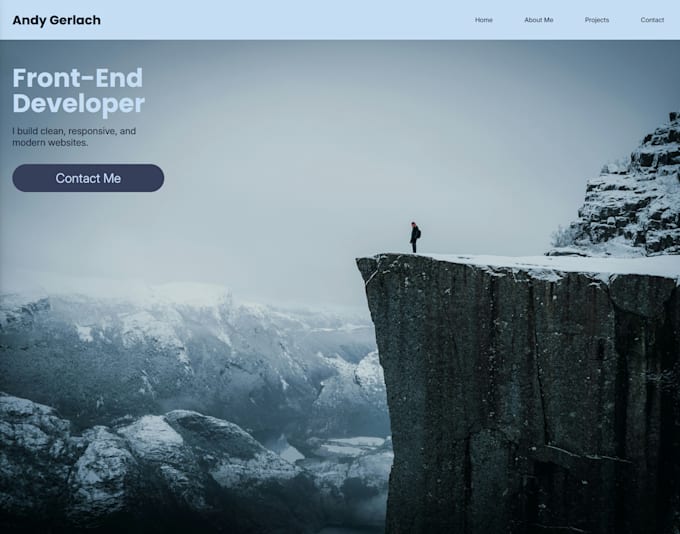 create a front end website or application