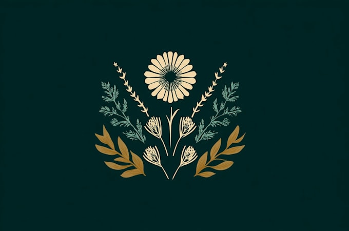 design a unique botanical boho logo