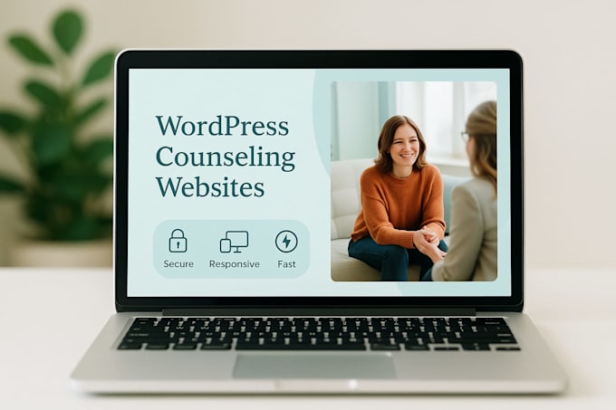 design a professional wordpress counseling or therapy website that builds trust