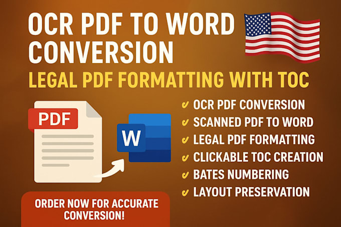 Ocr pdf to word conversion legal pdf formatting with toc court layout ...