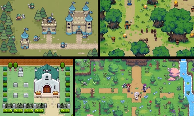 Create pixel art tilesets character sprite assets for your game ...