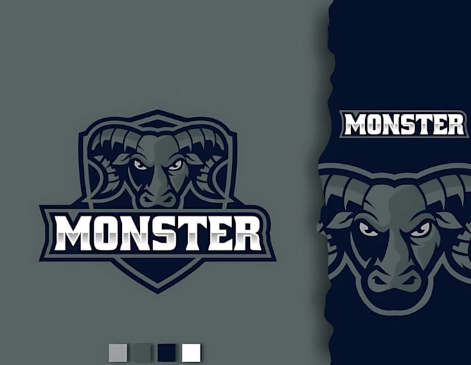 make different angry red bull head mascot logo design