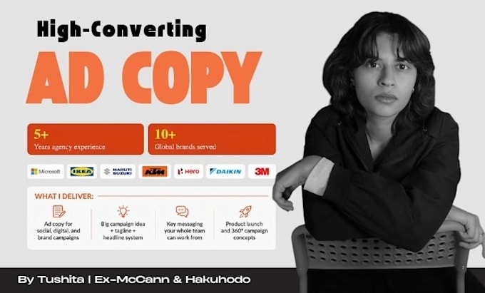 write high converting ad copy for social media and brand campaigns