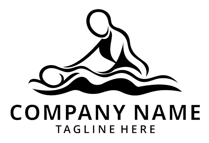 design modern unique massage therapy logo