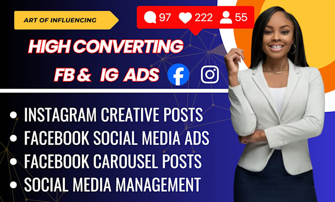 Design high convertingads creatives post for instagram facebook and ...