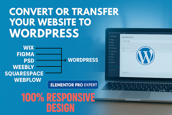 convert website to wordpress with elementor pro