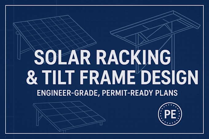Solar Rark Design Provide solar racking design tilt frame layout for installation in ...