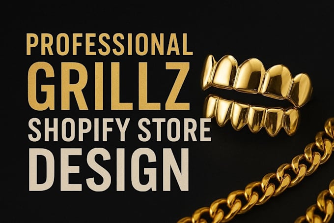 custom grillz shopify website design  fronts teeth ecommerce store