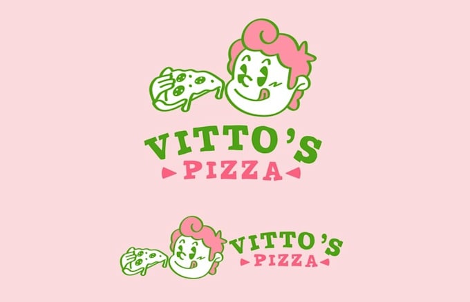 design italian style pizza takeaway logo
