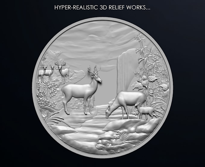 sculpt high detailed 3d relief models for 3d printing