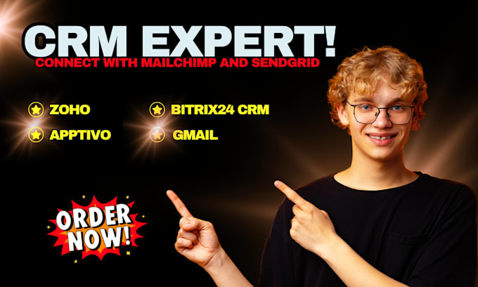 connect zoho, apptivo, bitrix24 crm with mailchimp, sendgrid