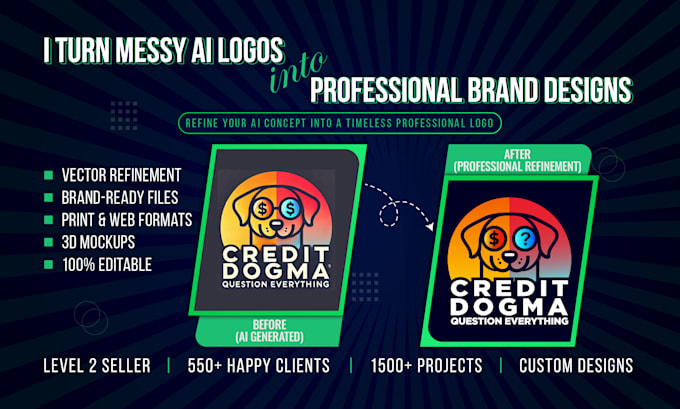 transform your ai generated logo into a professional brand identity