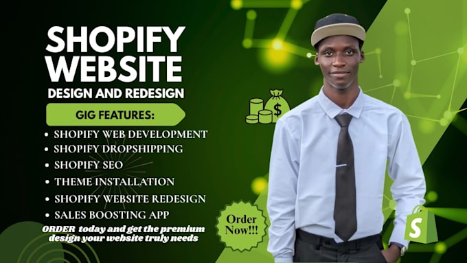 design or redesign your shopify store for sales