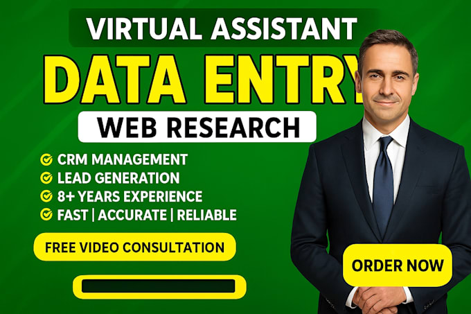 any type of data entry and website research work