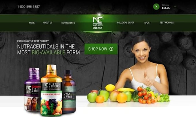 create supplement store nutraceutical store supplement website peptide website