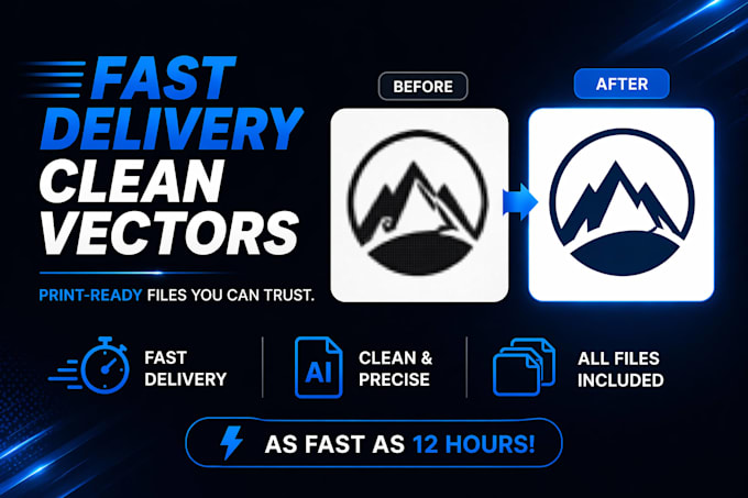 create vector, convert image to vector, recreate logo in vector