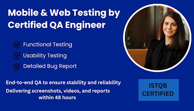 test your web, mobile, API, and database for bugs