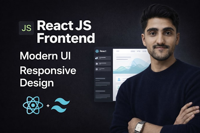 build responsive react js frontend with tailwind CSS