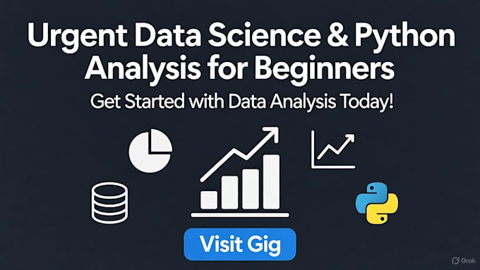 do urgent beginner data science services and fast python analysis