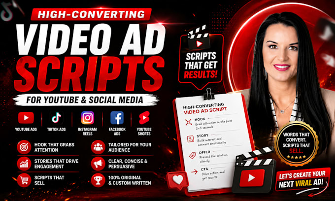 high converting video ad scripts for youtube and social