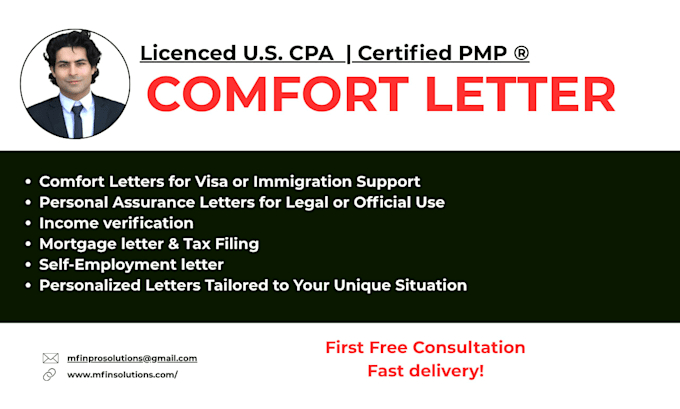 create a CPA certified comfort letter