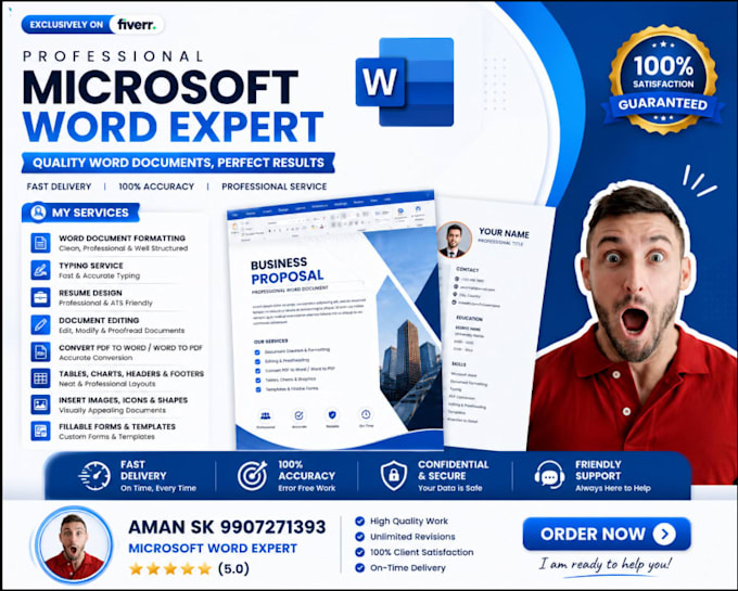 design ms word resume proposal documents in 2 hours 3 dollar