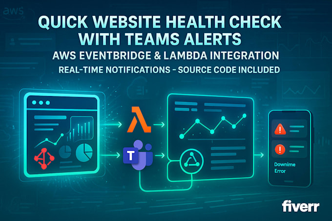 set up website health check with teams alerts via AWS lambda