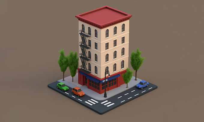 design low poly 3d environments and game ready models