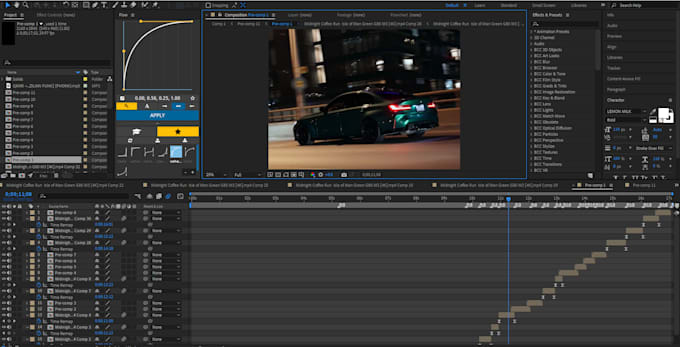 professional car edits after effects cinematic video editing