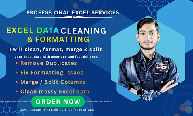 clean, format, merge, and split excel data professionally