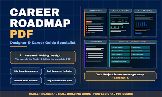 Create a career roadmap and skill building guide pdf by Yunuszeeshan ...