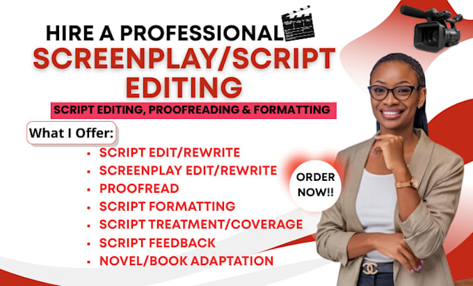 review, edit and professionally format screenplay feature film script doctor