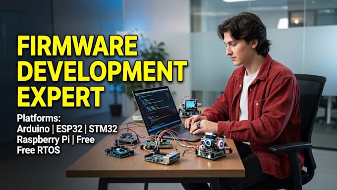 develop embedded firmware for arduino, esp32, stm32, and raspberry pi
