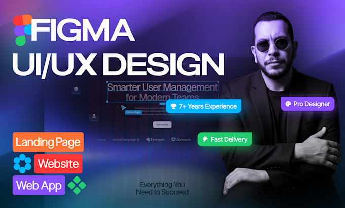 Design a modern, high converting landing page ui in figma by ...