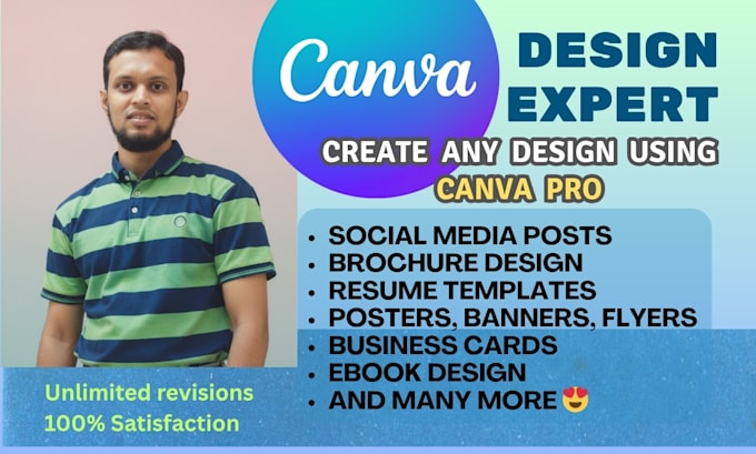 design social media templates or graphics in canva templates as canva expert